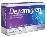 Dezamigren 12,5 mg 2 tabletki