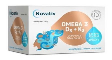 Novativ Omega 3 D3 + K2 60 kapsułek