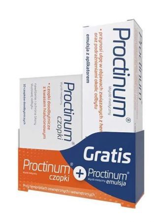 Proctinum czopki + Proctinum emulsja gratis 1zestaw