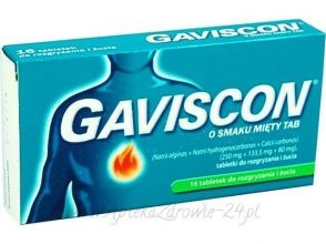Gaviscon o smaku mięty x 16
