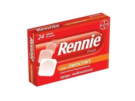 Rennie Fruit 24 tabletek